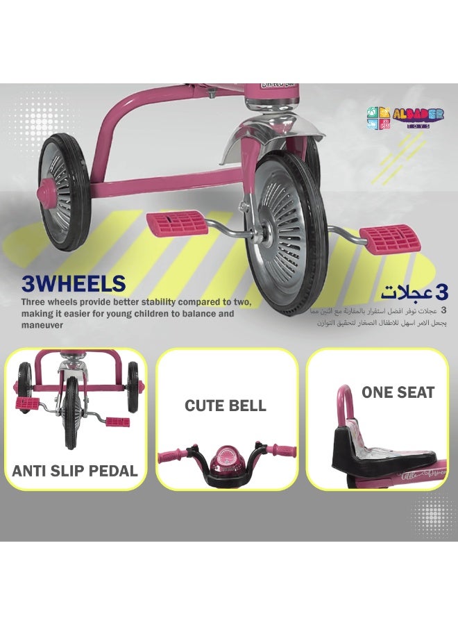 AL BADER Three Wheel Tricycle For Toddlers With 2 Seats With Music And Lights - Image 5